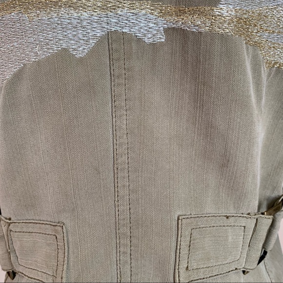 Rare Da-Nang Silk Jacket with Embroidered Sunset Moon Military Small - Picture 11 of 14